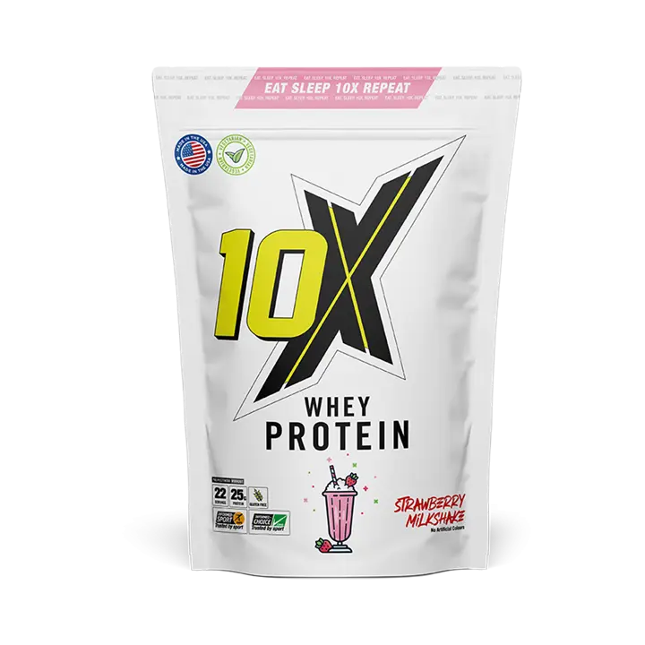 10x Athletic - 10X Athletic Whey Protein - Strawberry Milkshake - product photo