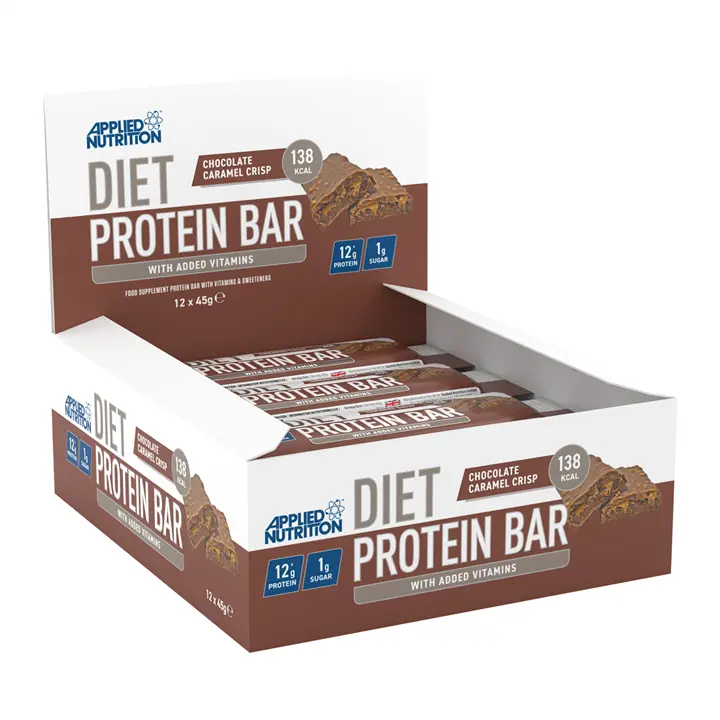 Applied Nutrition - Applied Nutrition Diet Protein Bar 12x45g - Chocolate Caramel Crisp - product photo