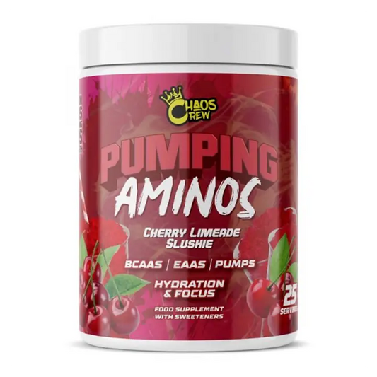 Chaos Crew - Chaos Crew Pumping Aminos 2.0 325g - Cherry Limeade Slushie - product photo