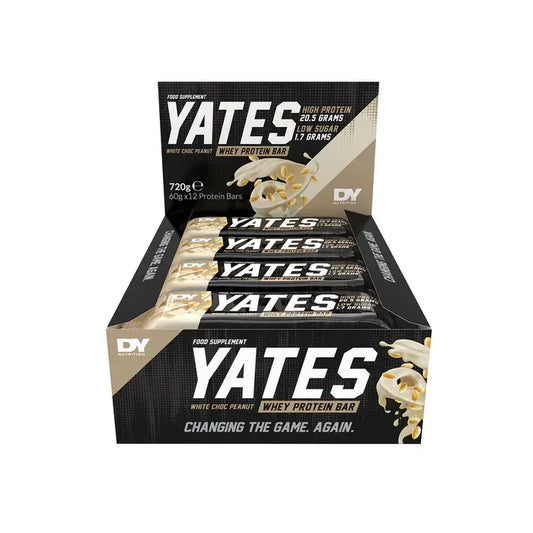 DY Nutrition - DY Nutrition Yates Protein Bar 12x60g - White Choc Peanut - product photo