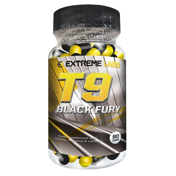 Extreme Labs T9 Black Fury 90 Caps Sports Supplement product photo