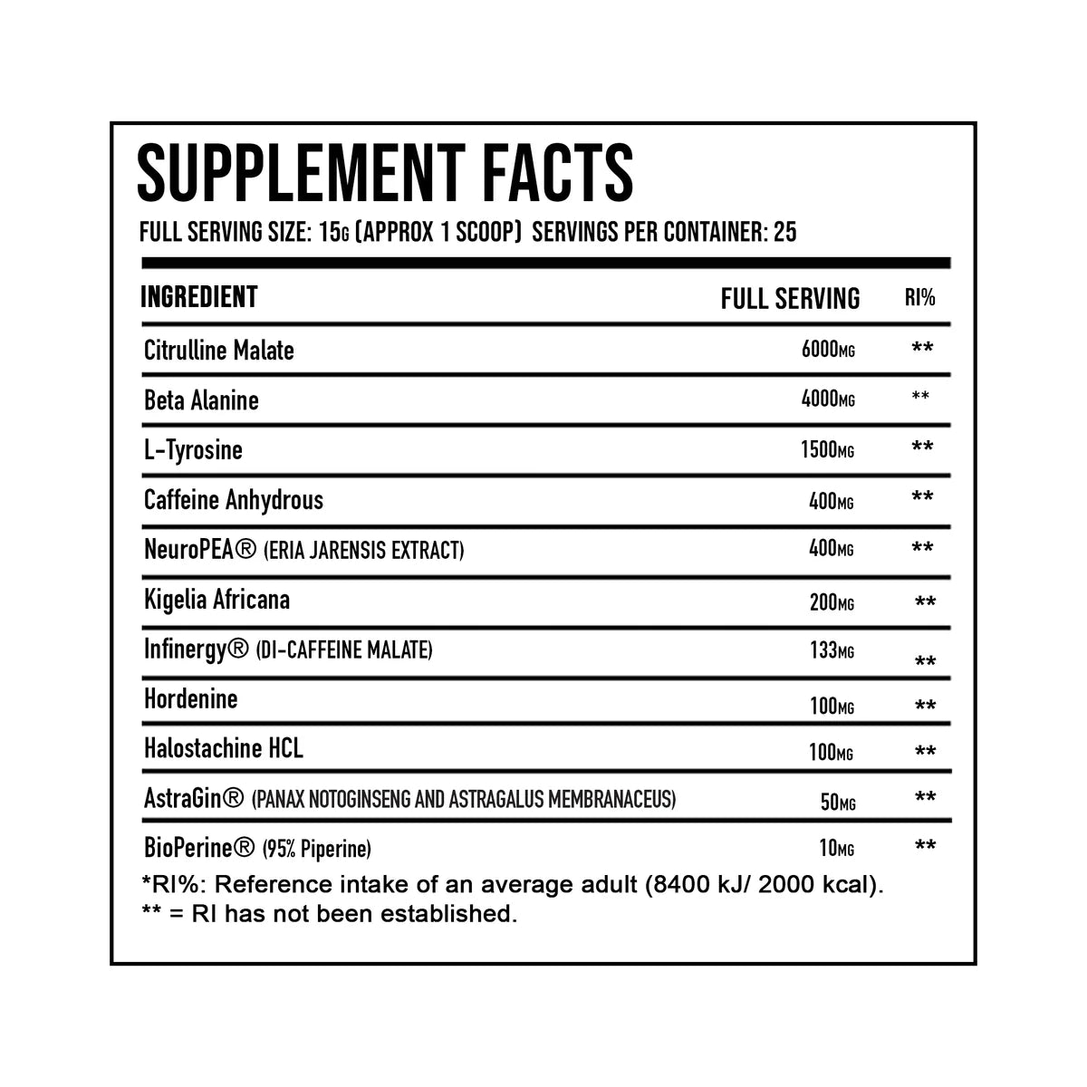 DNA Sports H8 Pre Workout 375g