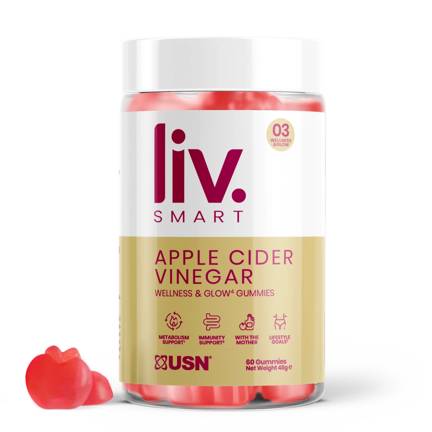 USN Apple Cider Vinegar Gummies (60 Softgels) MC SUPPLEMENTS