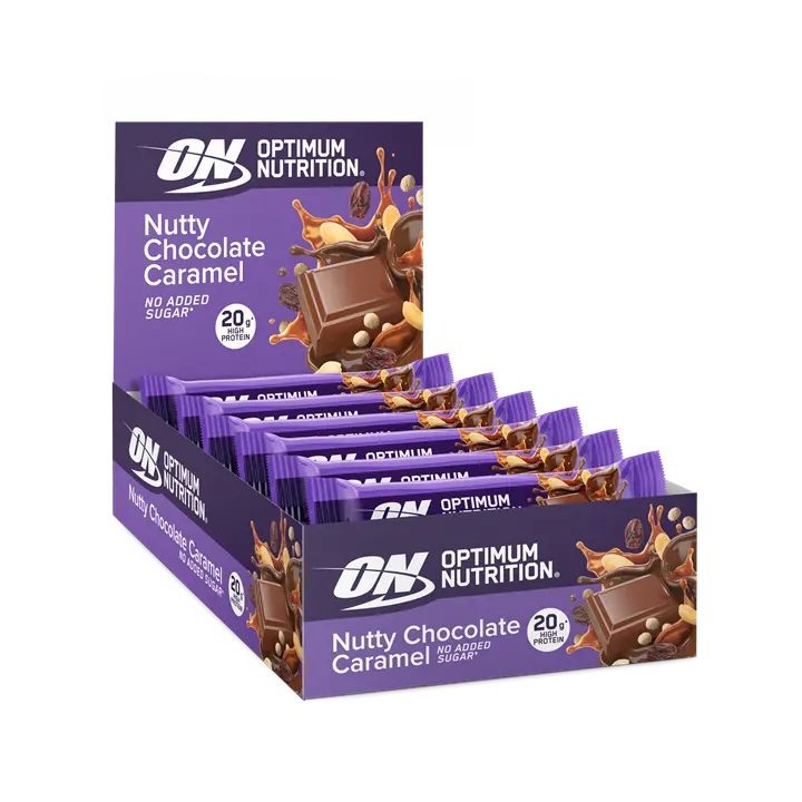 Optimum Nutrition - Optimum Nutrition Crunch Bar 10x65g - Nutty Choc Caramel - product photo