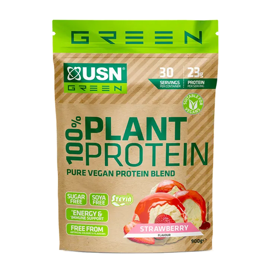 USN - USN 100% Plant Protein 900g - Strawberry - product photo