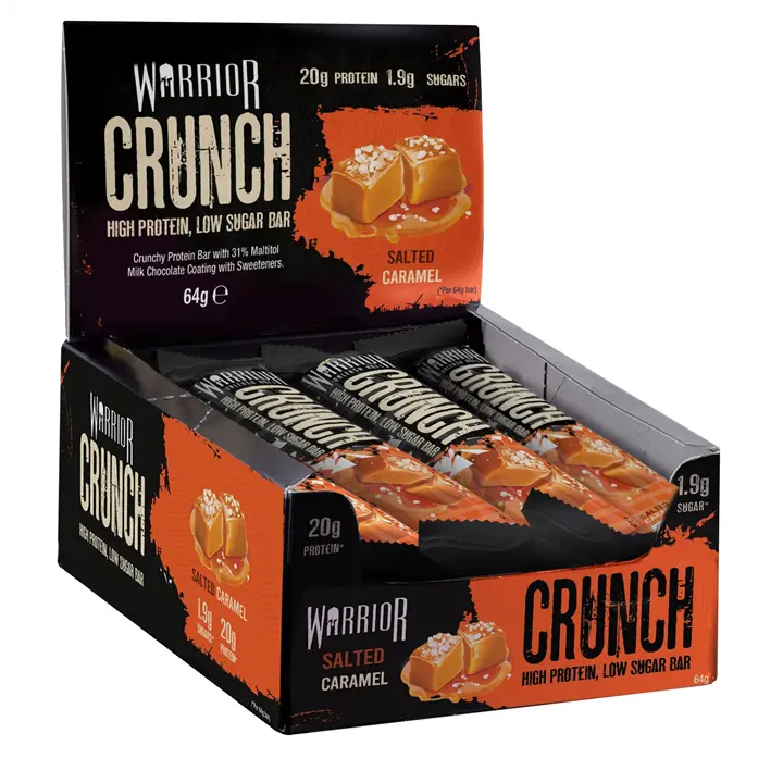 Warrior - Warrior Crunch Bars 12x64g - Salted Caramel - product photo