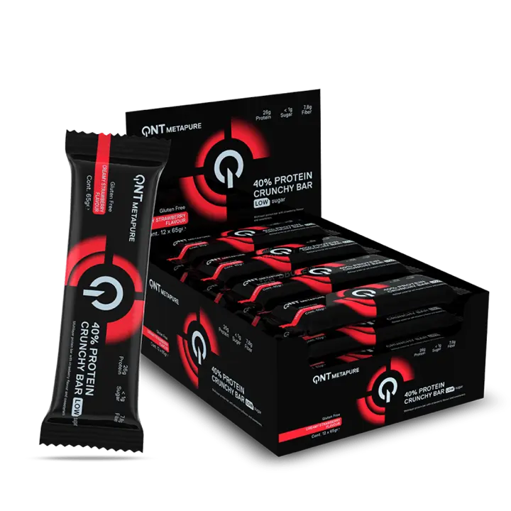 QNT 40% Protein Crunchy Bar 12x65g Sports Supplement product photo