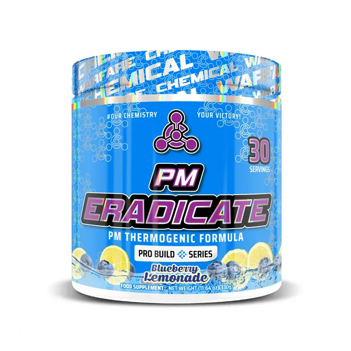 Chemical Warfare - Chemical Warfare PM Eradicate NIGHT TIME WEIGHT MANAGEMENT & SLEEP FORMULA 300g - Blue Lemonade - product photo