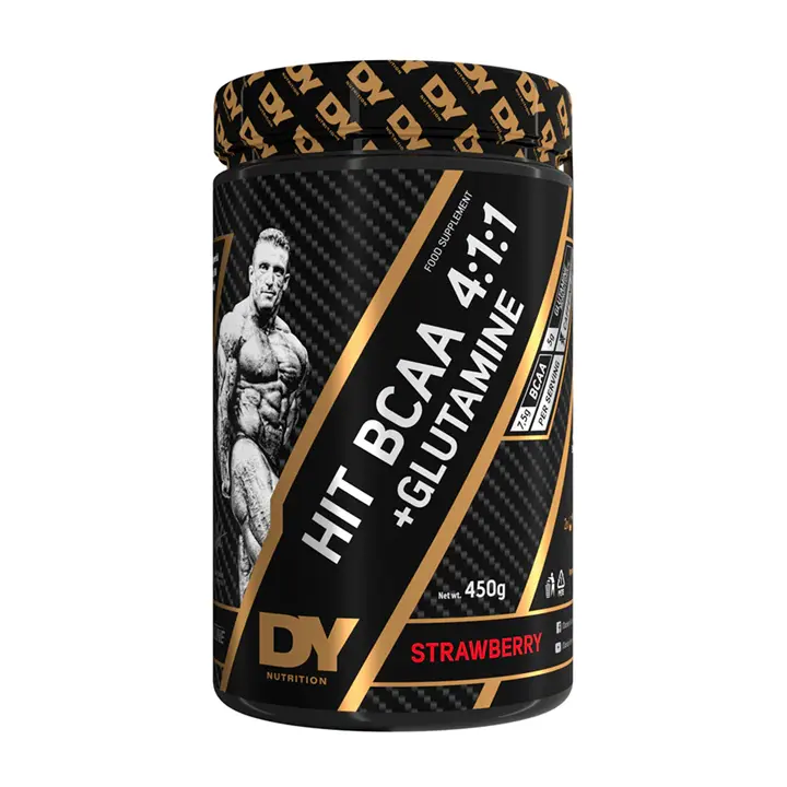 DY Nutrition - DY Nutrition Hit BCAA 4:1:1 + Glutamine 450g - Strawberry - product photo