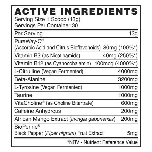 Naughty Boy Energy - Pre Workout 390g MC SUPPLEMENTS