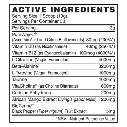 Naughty Boy Energy - Pre Workout 390g MC SUPPLEMENTS