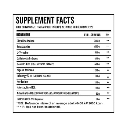 DNA Sports H8 Pre Workout 375g