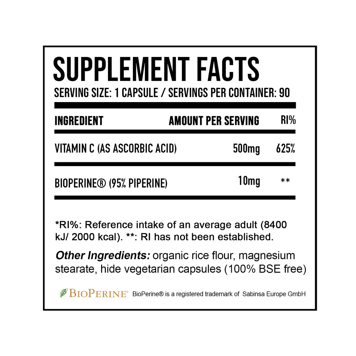 DNA Sports Vitamin C (90 Caps)