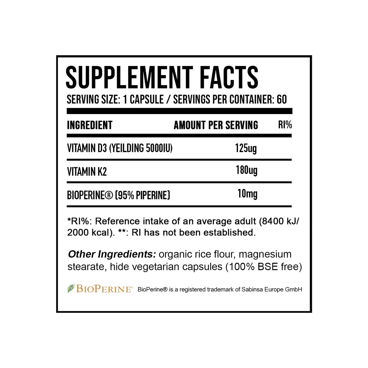 DNA Sports Vitamin D3 & K2