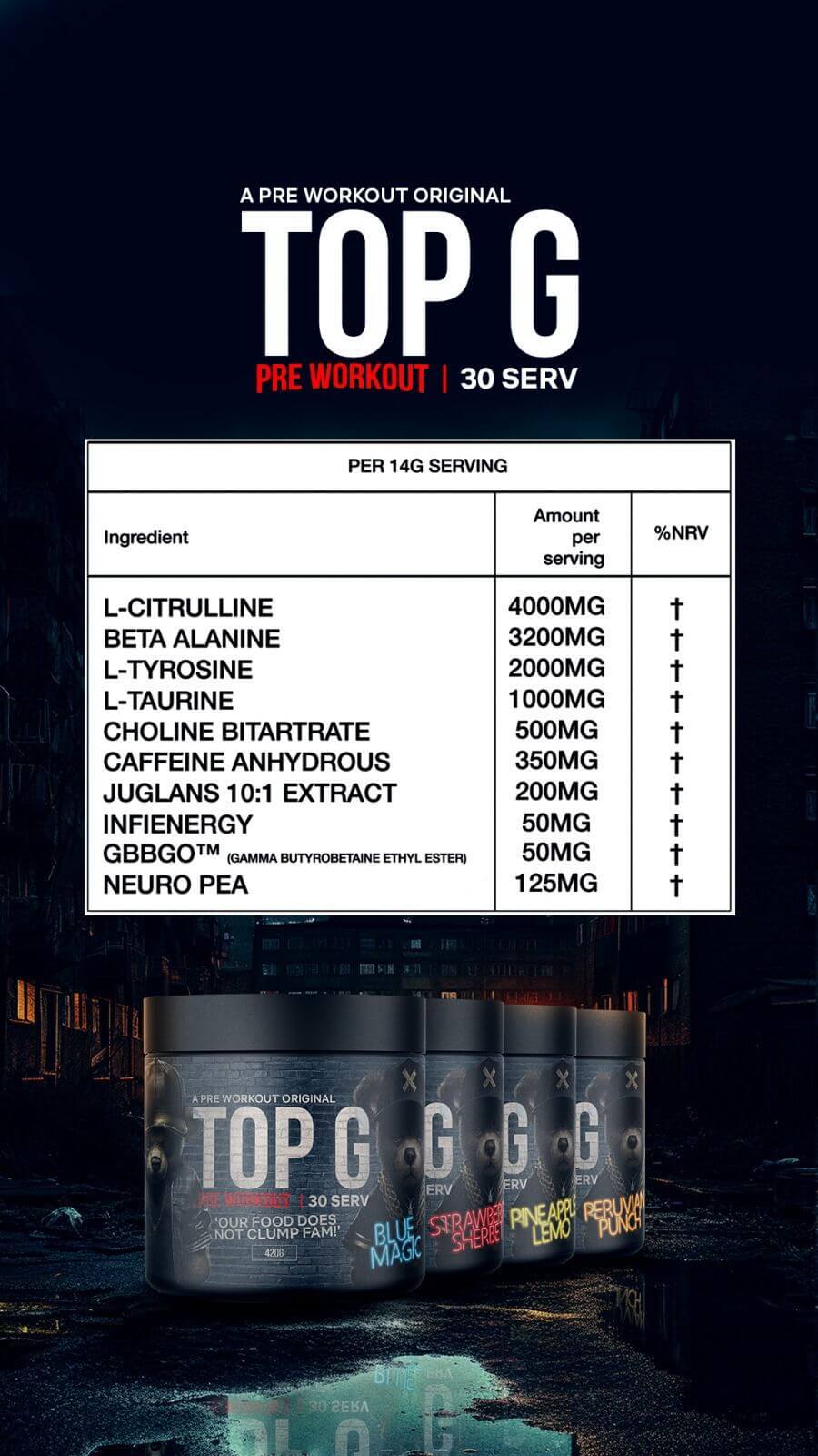 TOP G Pre-Workout
