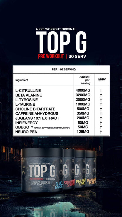 TOP G Pre-Workout