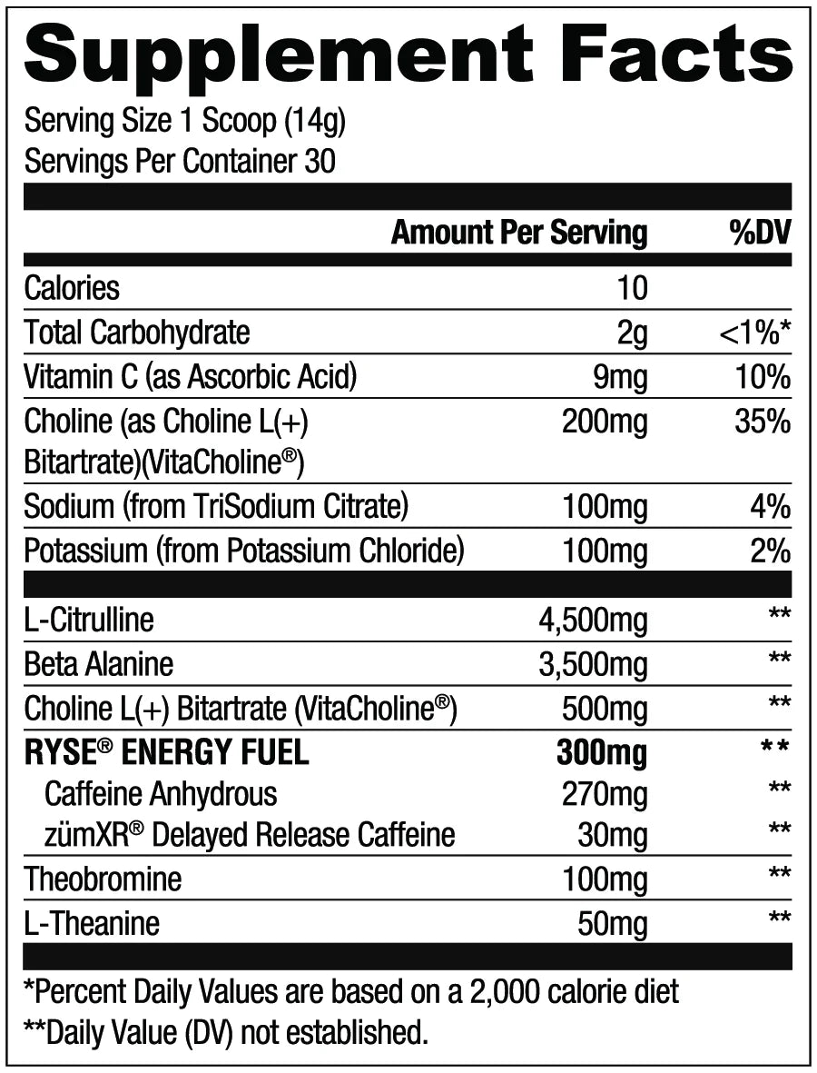 RYSE Pump Daddy V2 (Non-Stim, Pre-Workout) 650g