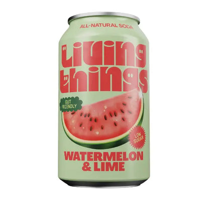 Living Things - Living Things Prebiotic Soda 12x330ml - Lemon & Ginger Soda - product photo
