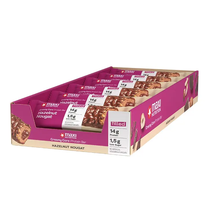 MaxiNutrition - MaxiNutrition Creamy Core Protein Bar 12x45g - Hazelnut Nougat - product photo