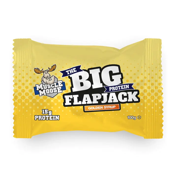 Muscle Moose - Muscle Moose Big Protein Flapjack 12x100g - Golden Syrup - product photo