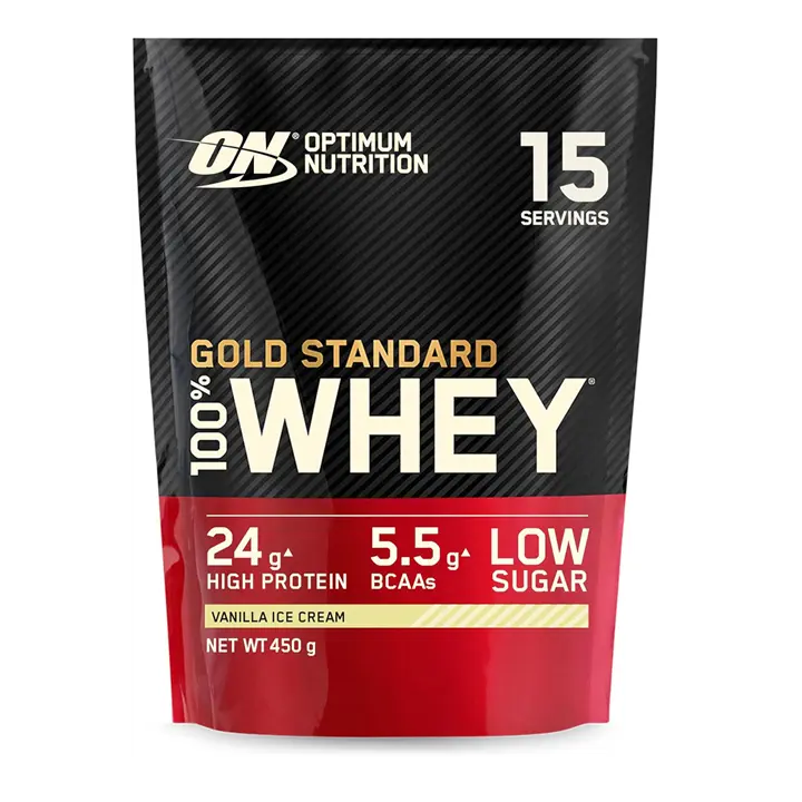 Optimum Nutrition - Gold Standard 100% Whey Protein Powder - Vanilla Ice Cream / 450g - product photo