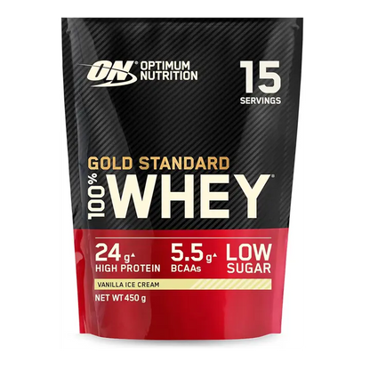 Optimum Nutrition - Gold Standard 100% Whey Protein Powder - Vanilla Ice Cream / 450g - product photo
