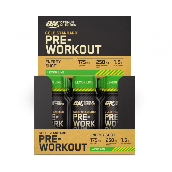 Optimum Nutrition - Gold Standard Pre-Workout Shot - 12x60ml - Lemon & Lime - product photo