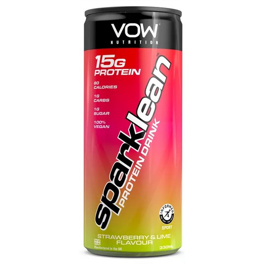 VOW Nutrition - VOW Nutrition Sparklean Protein Drink 12x330ml - Strawberry & Lime - product photo