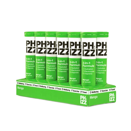 Phizz 3-in-1 Hydration, Electrolytes and Vitamins Effervescent Tabs 12x20 Tabs