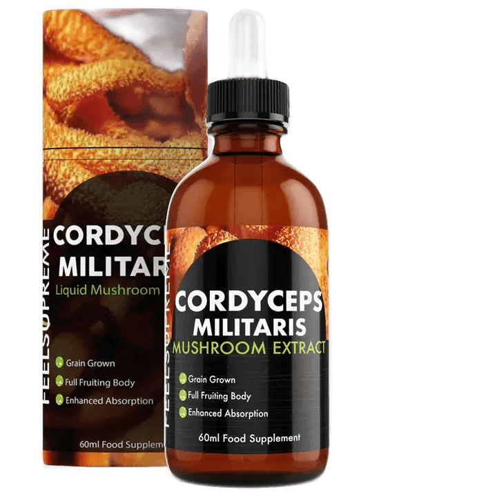 Feel Supreme Cordyceps Militaris Liquid | High Strength Tincture for Stamina 60ml