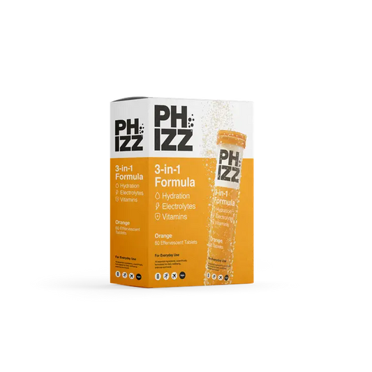 Phizz 3-in-1 Multivitamin & Rehydration Electrolyte Effervescent Multi-pack 6x60 Tabs Amino Acids & Hydration product